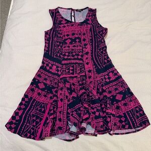 BeBop Pink and Black Geometric Dress
